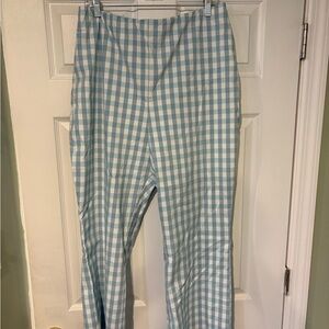 New York & Company Blue and White Gingham Pants